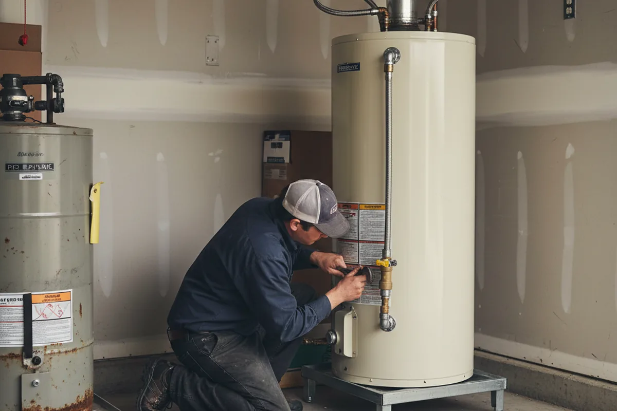 Water heater and shutoff valve replacement in Trenton